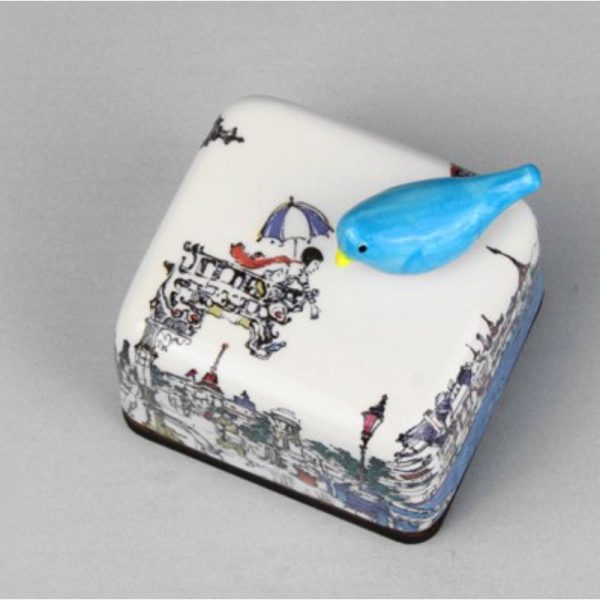 HK Studio - Moony Ceramic Riverside Musical Paperweight Discount - Image 3