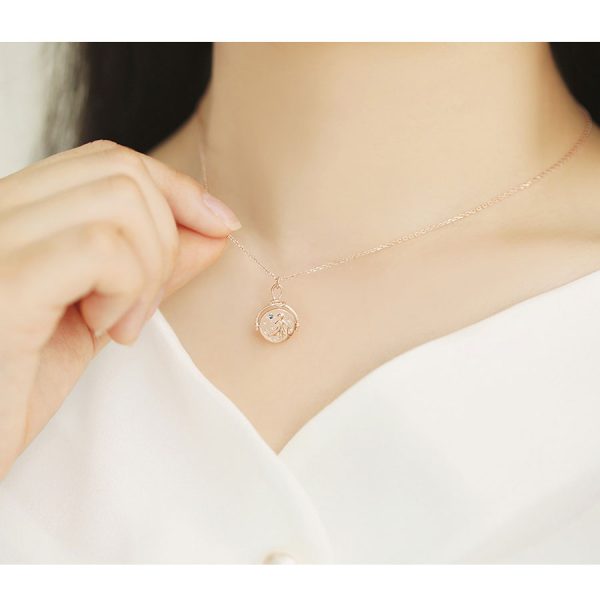 Le Petit Prince x OST - Double-sided Planet Rose Gold Coin Necklace Cheap - Image 4