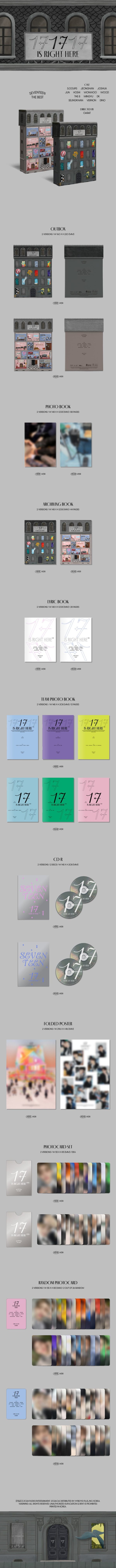 SEVENTEEN - [17 IS RIGHT HERE] SEVENTEEN The Best Album HEAR Version on Sale - Image 2